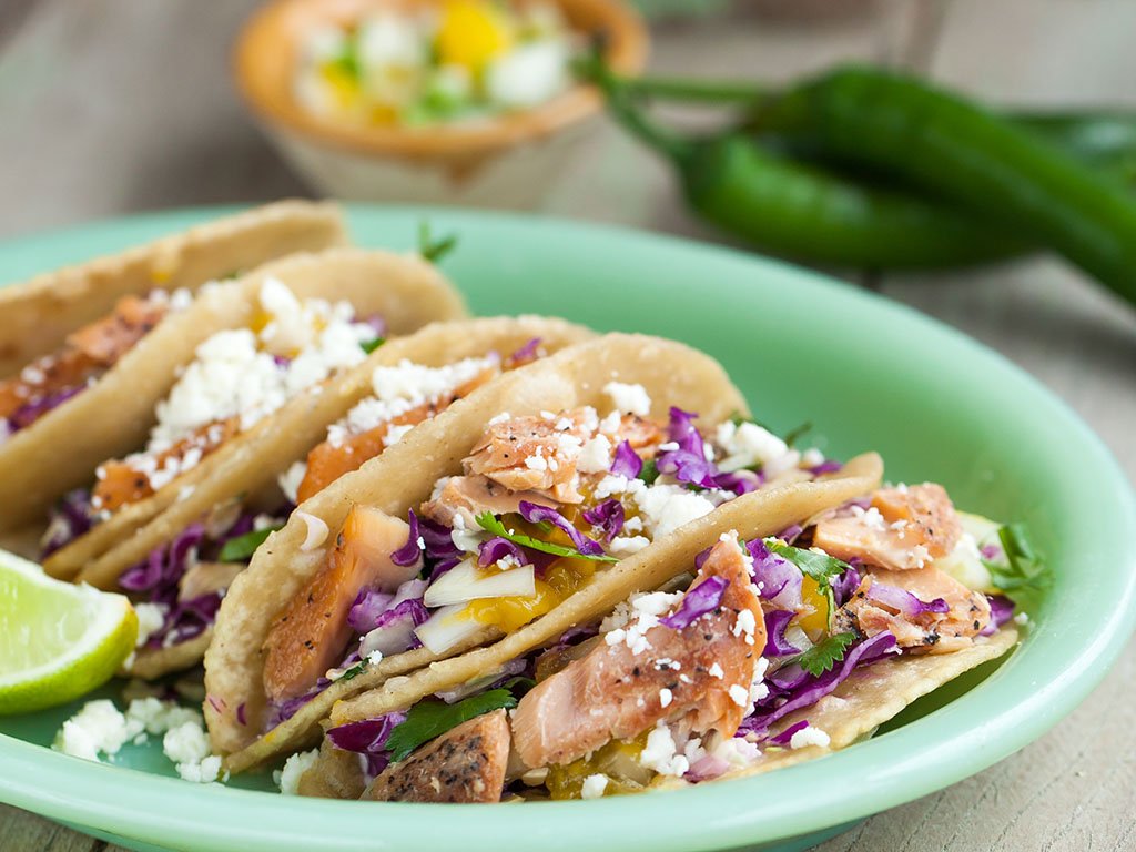 Wild Salmon Tacos with Cilantro Slaw + Mango Salsa – Patagonia Provisions